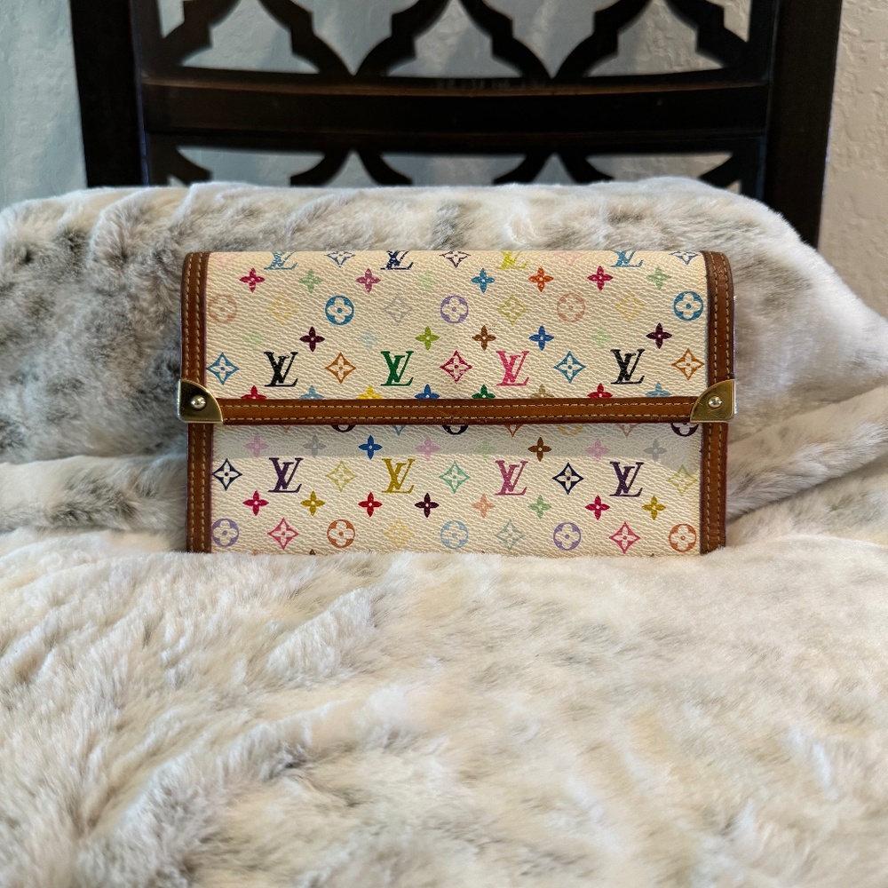 🦄Louis Vuitton Murakami International Wallet - Monogram Multicolor Walle…